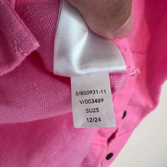 Athleta Retreat Linen Top, Pink, Size Small - Picture 5 of 10